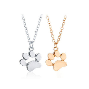 Cute cat paw metal necklace