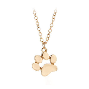 Cute cat paw metal necklace