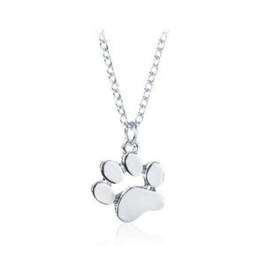 Cute cat paw metal necklace